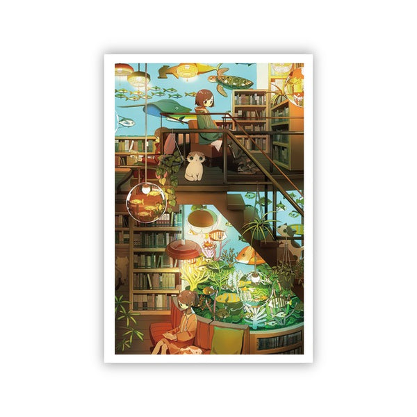 Postcard - Tosho suizokukan -